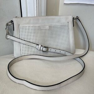 Coach Ivory Perforated Crossbody Bag GUC